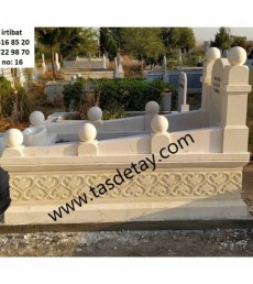 Ceyhan CNC İşlemeli Beyaz Mezar Taşı Ceyhan CNC İşlemeli Beyaz Mezar Taşı