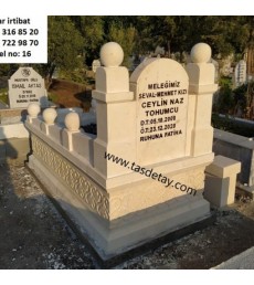 Desenli Mezar Taşı Adana-Ceyhan Mezarlığı